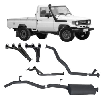 Redback Performance Headers and Exhaust for Toyota Landcruiser 75 and 78 Series 4.2L 1HZ - Brixton 4x4 - Buy Online Now!